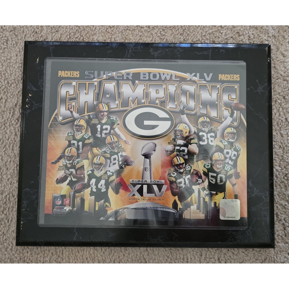 RARE 2011 NFL GREEN BAY PACKERS " SUPERBOWL CHAMPIONS" PLAQUE 13x10.5